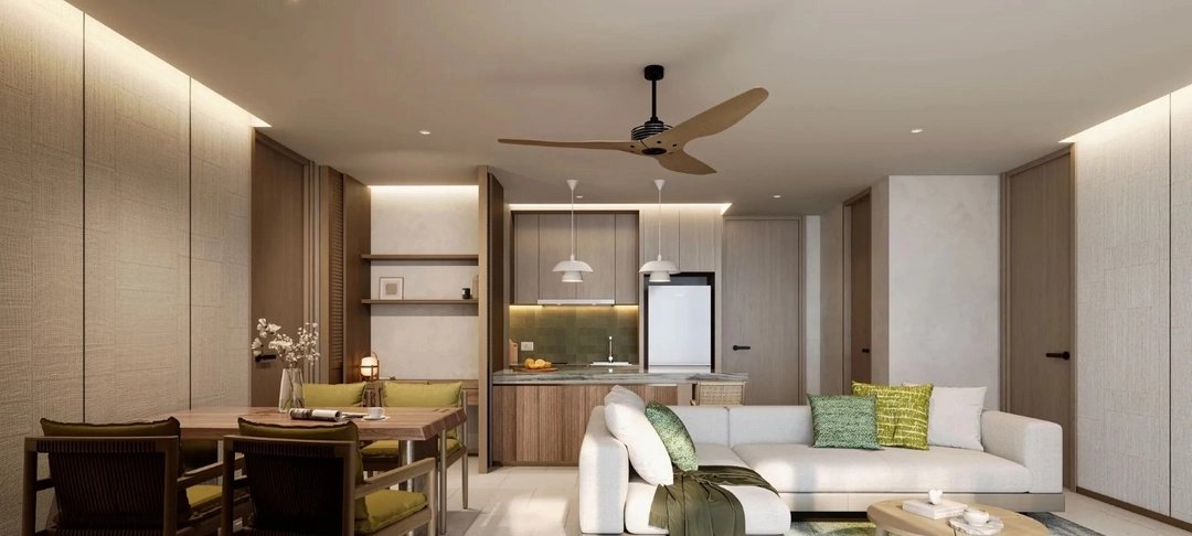 Laguna Lakeside Residences — open-plan living, dining and kitchen